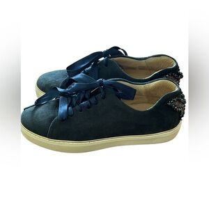 ALPE  WOMAN Suede Leather Beaded Sneakers Size 39